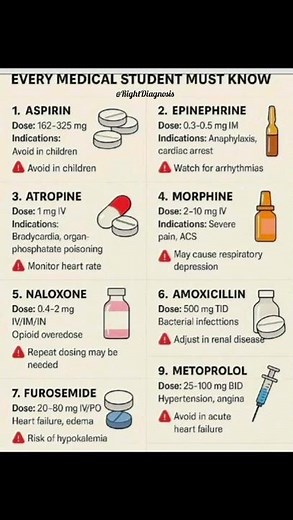 :💊 Top 10 Essential Drugs Every Medical Student Must Know