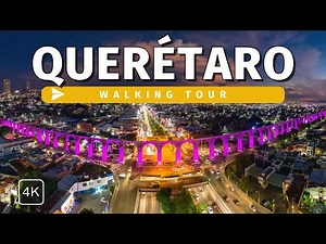 4K Evening Walk in Queretaro 🇲🇽 | Mexico Walking Tour with Captions