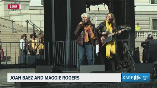Live at the Minnesota Capitol: Joan Baez and Maggie Rogers perform at No Kings rally