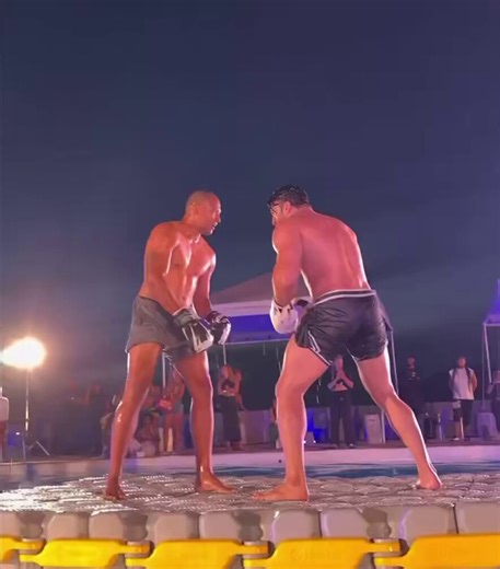 We got boxing matches in pool now?