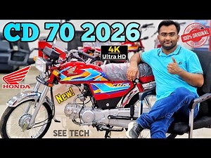 Honda CD 70 2026 Model | Complete Detailed Walk Around In Real 4K Ultra HD