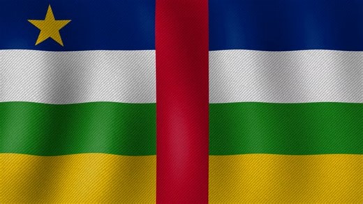Central African Republic, Flag, Africa. Free Stock Video
