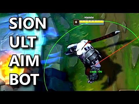 Sion Ult with AIM BOT! (Hacks in League of Legends)