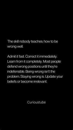 In the world thats changing so fast.. Its such a necessary skill isn't it? #lifelessons #lifequotes #viral | CuriousTube