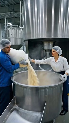 Inside a Modern Bread Factory | Giant Industrial Dough Mixing Process