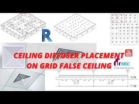 DIFFUSER PLACEMENT ON GRID FALSE CEILING IN REVIT MEP II HINDI TUTORIAL COMPLETE COURSE II