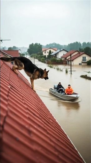 A DOG’S Desperate Cry for Help — Rescuers Fight Flood to Reach Him!