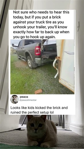 A simple brick trick for hooking up a trailer