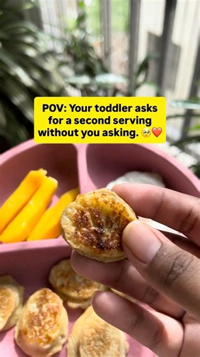 She Asked for a Second Serving! 🥹 Easy Banana Pancakes for Toddlers | Healthy Breakfast #babyfood