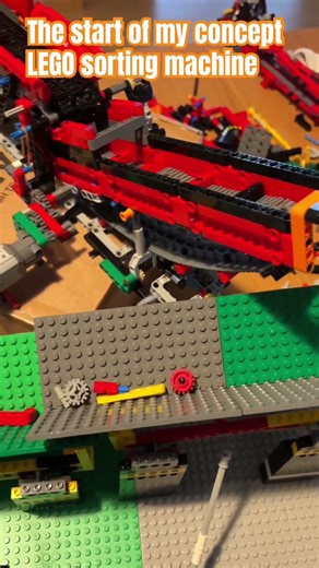 The start of my concept LEGO sorting machine #lego #sorting #sortingmachine