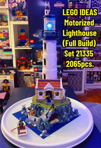 Loving the @LEGO IDEAS Motorized Lighthouse (Full Build) Set 21335 / 2065pcs. with 2 Minifigs ❤️ #LEGO #FYP #LEGOtiktok #LEGOcontent #LEGOideas