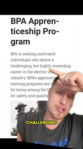 Lineman apprenticeship opportunity! @bonnevillepower is hiring apprentice lineman! Go to BPA.gov to learn more about this opportunity! Want to learn more about the lineman trade, go to bluecollaredu.com/lineman #lineman #career #education #apprentice #opportunity #learn #fyp #foryou #share | Blueprint