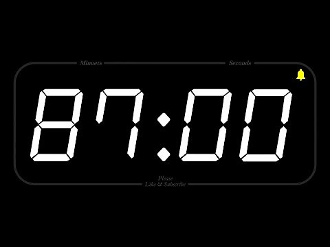 87 MINUTE - TIMER & ALARM - 1080p - COUNTDOWN