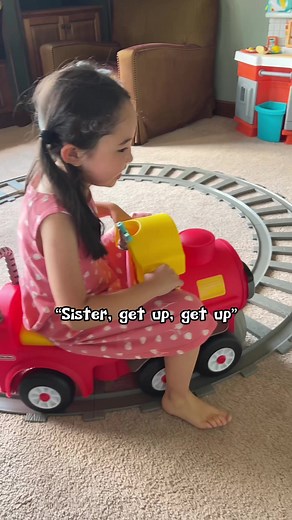 Sharing is caring in the new toy room! 🚂 #littletikes #littletikestoys #littletikestrain #toys2022 #holidaytoys #toyroom #playroom #siblingcheck