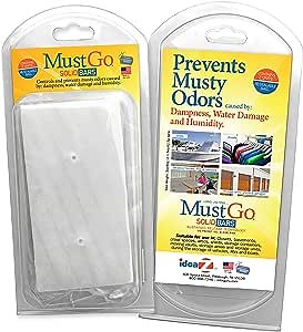 Solid Bars - Controls, Removes and Prevents Musty Odors in Closets, Basements, Attics, Sheds and Storage Units - Unscented (2 Pack)