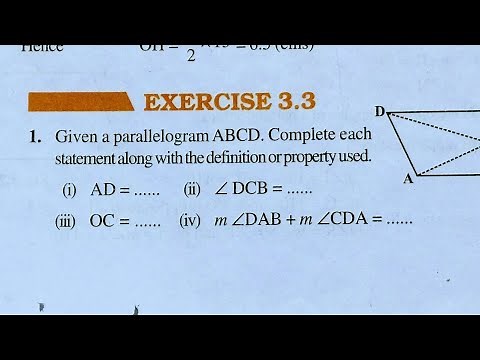 Class 8th maths l Exercise 3.3 l Chapter 3 l NCERT l Solution l understanding Quadrilateral
