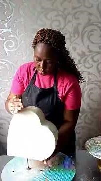 heart shaped gravity cake tutorial