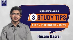 8.1K views · 234 reactions | Here are three of the most helpful tips on #DecodingExams by #Ryanite Husain Basrai of Ryan International School, Malad-ICSE who secured #AllIndiaRank 3 by scoring 99.20% in Class 10 ICSE #BoardExams 2019. Following ICSE’s official website and writing proper answers rather than lengthy answers is what Husain believes can help students ace their exams. Watch to know more. #RyanInternationalSchool #ICSEExams | Ryan Group Of Schools | Facebook