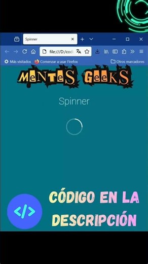 Cómo crear un #Spinner con #HTML y #CSS #webdevelopment #webdesign #maths #programming #ciencia