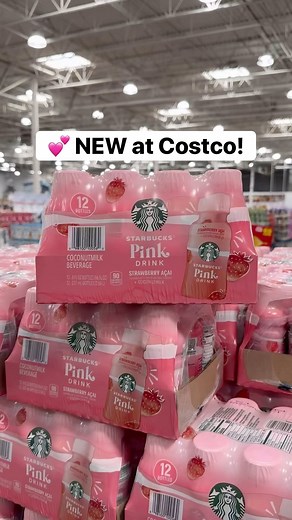 Costco Buys on Instagram: "💕 Starbucks Pink Drink is NEW at Costco and I’m ALL about it! You get 12 bottles of this delicious Strawberry Açaí + Coconut Milk drink, making this a WAY better deal than individual bottles! 🙌🏻 ($18.99) #costco #starbucks #pinkdrink"