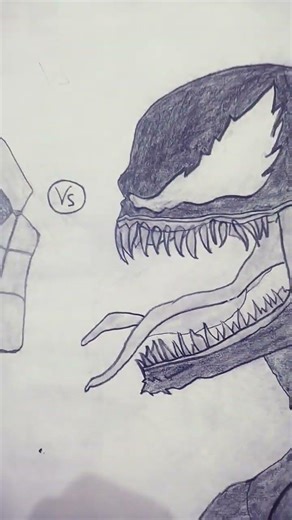 Spiderman vs venom #sketch #trending #edit