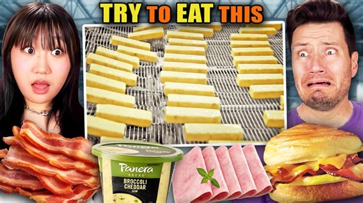 Try To Keep Eating While Watching How It's Made! Would you be able to do this? | People Vs Food By React