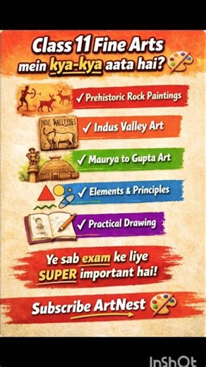 Class 11 Fine Arts Syllabus 🎨 | CBSE #artnest #cbse #shorts