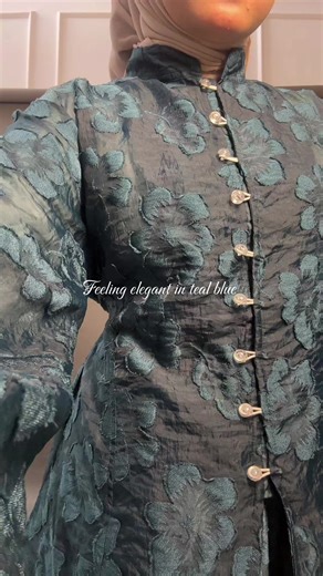 Elegant Teal Blue for Raya Celebration