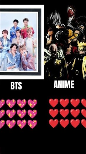 bts vs anime
