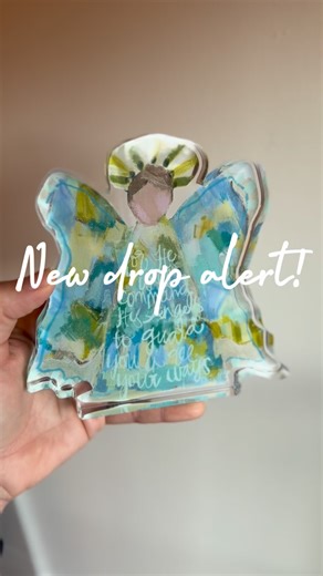 Brittany (Rawls) Jones on Instagram: "I have been wanting to create an angel to gift for all the occasions-new life, a tragic circumstance, new home, birthday, etc. and from my kitchen table the Psalm 91:11 angel was painted! “For He will command His angels concerning you to guard you in all your ways.” — Psalm 91:11 This piece was created as a reminder that you are never walking alone. Comment shop for the link & free shipping code! 🤍"
