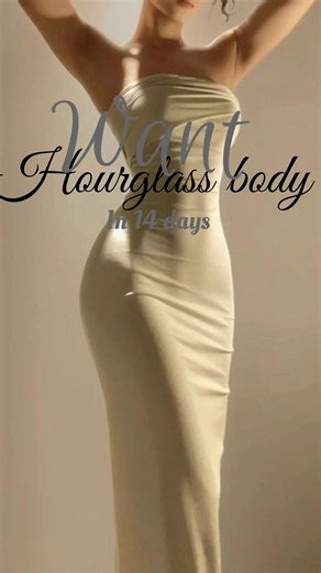 How to get hourglass ⌛️ body in 14 days #fitness #hourglassbody #exercise #youtubeshorts