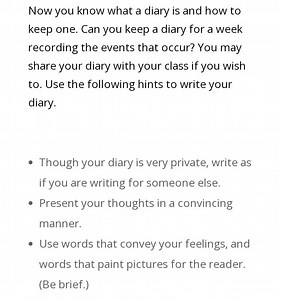 Now you know what a diary is and how to keep one. Can you keep ... | Filo