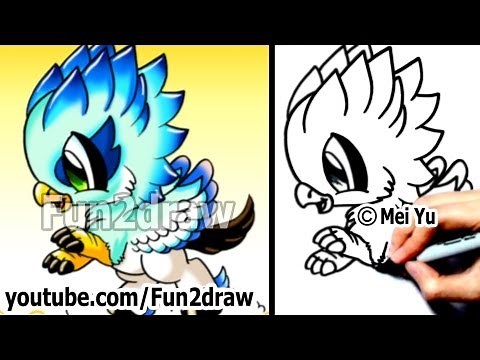 How to Draw Cool Stuff - Fantasy Hippogriff - Fun Things to Draw - Online Art Lessons - Fun2draw