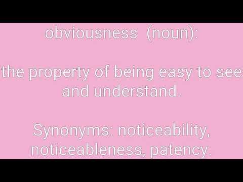 Obviousness Definition & Meaning