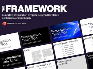 The Framework – Clean Executive Powerpoint Presentation Template (68 Slides) - Etsy