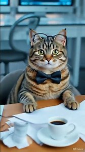 sweet cat" 🐱is computer **working 🖥️ miyaoon miyaoon