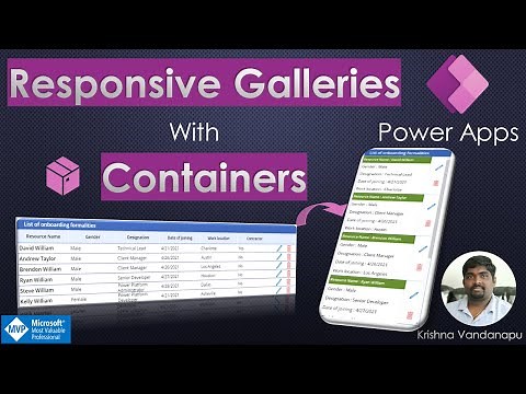 Responsive Galleries with Containers in Power Apps