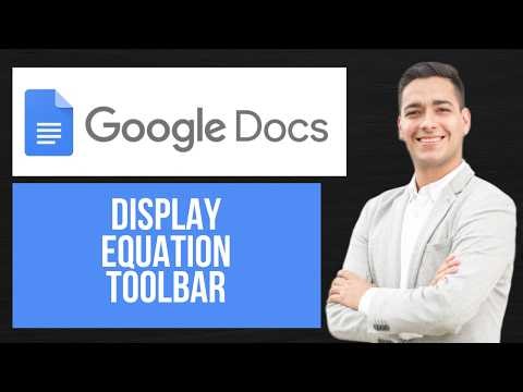 How to Display Equation Toolbar in Google Docs | Add Equations