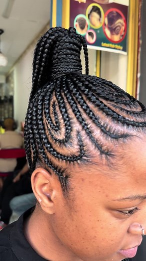 Stylish Straight Up Braids Tutorial