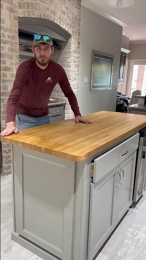 Butcher block repair. #repair #butcherblock #kitchen #glock #9mm #dewalt