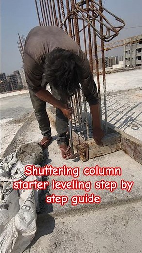 Shuttering Column Starter Leveling Step By Step Guide 😲😲😲 #shuttering #column #starter #plywood