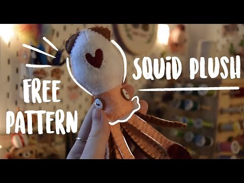 Squid Plush Tutorial (FREE PATTERN)