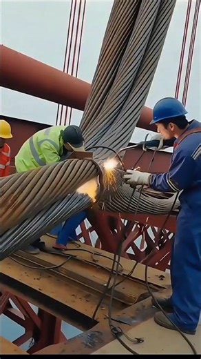 The Most Unbelievable Suspended Bridge Repair Ever Recorded — What if Cable Snaps? #fail #bridge