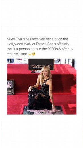 Miley Cyrus Receives Hollywood Walk Of Fame Star ⭐️ | #shorts #mileycyrus
