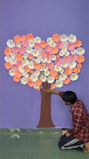 Real Size Paper Tree DIY #shorts #papercrafts #papertree #crafts #viral