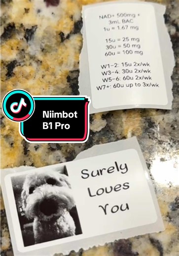 @NIIMBOT B1 Pro can print in black and red #niimbot #pepper #b1pro #label #printer