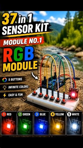 RGB Module Ka Magic! 🌈 | 37 in 1 Sensor Kit | Module No.1 | Arduino Project #shorts