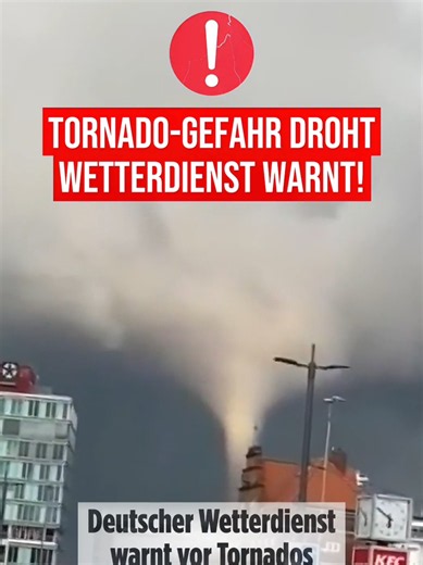 Tornado-Gefahr in Deutschland! Der Deutsche Wetterdienst warnt vor einer außergewöhnlichen Unwetterlage mit schweren Gewittern, Starkregen, Hagel, Sturmböen und möglicher Tornado-Bildung. Besonders betroffen sind Niedersachsen, Nordrhein-Westfalen, Sachsen-Anhalt, Brandenburg, Mecklenburg-Vorpommern sowie Teile Bayerns. Meteorologen sprechen von einer extrem energiegeladenen Wetterlage mit hohem Unwetterpotenzial. Viele Menschen suchen aktuell nach: Tornado Deutschland heute, DWD Warnung, Unwett