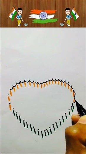 Indian Flag Art Tutorial 🇮🇳 | Step by Step ll #shortvideo #art #nationalflag #viralvideo