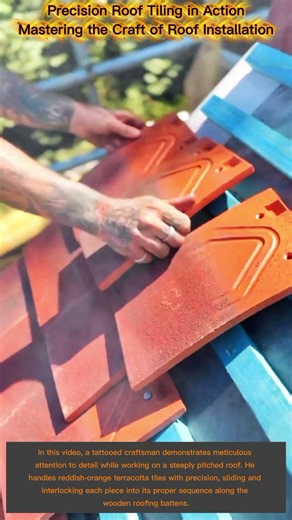 Satisfying Terracotta Roof Installation ASMR 🧱